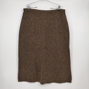 Crazy Horse Liz Claiborne Women's Textured‎ Knit Midi Skirt Size 1 Brown Fall